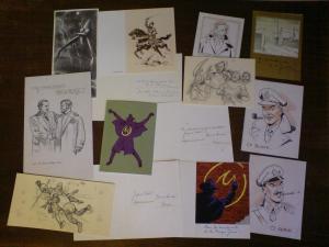 Quelques cartes de voeux d'Edgar P. Jacobs &agrave; Viviane