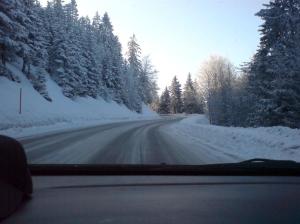 Chamrousse mont&eacute;e vers la station