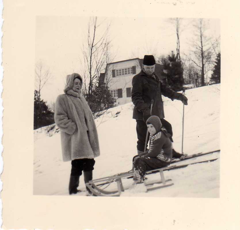 1964 ski et luge au Bois des Pauvres